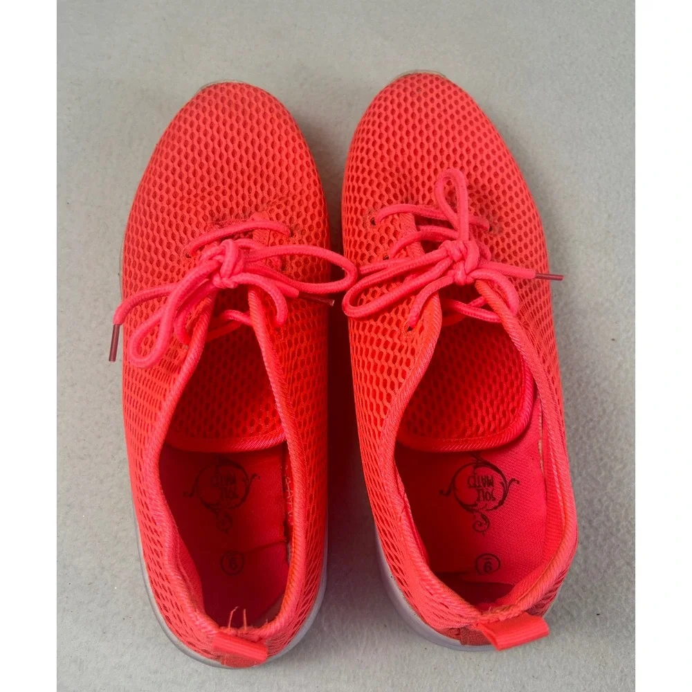 Sole Mates Sneakers Women Size 9 Neon Pink Mesh Athletic Trainers Walking Shoes